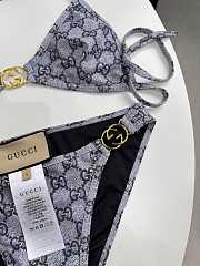 Kitlife Gucci Metal Logo-embellished Printed Bikini Black - 3
