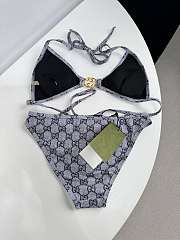 Kitlife Gucci Metal Logo-embellished Printed Bikini Black - 4