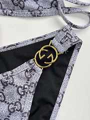 Kitlife Gucci Metal Logo-embellished Printed Bikini Black - 2