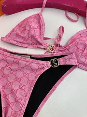 Kitlife Gucci Metal Logo-embellished Printed Bikini Pink - 6