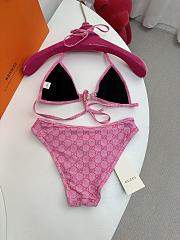 Kitlife Gucci Metal Logo-embellished Printed Bikini Pink - 3