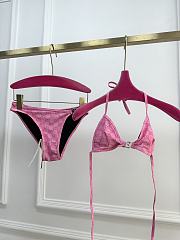 Kitlife Gucci Metal Logo-embellished Printed Bikini Pink - 2