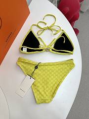 Kitlife Gucci Metal Logo-embellished Printed Bikini Yellow - 6