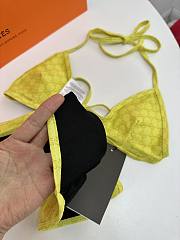 Kitlife Gucci Metal Logo-embellished Printed Bikini Yellow - 5