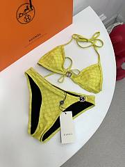 Kitlife Gucci Metal Logo-embellished Printed Bikini Yellow - 4