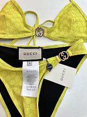 Kitlife Gucci Metal Logo-embellished Printed Bikini Yellow - 3