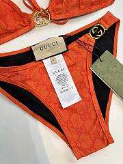 Kitlife Gucci Metal Logo-embellished Printed Bikini Orange  - 6