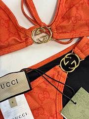 Kitlife Gucci Metal Logo-embellished Printed Bikini Orange  - 5