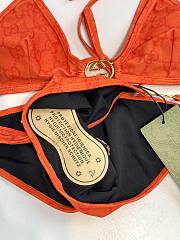Kitlife Gucci Metal Logo-embellished Printed Bikini Orange  - 4