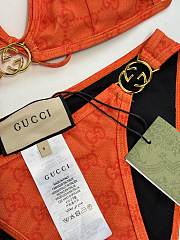 Kitlife Gucci Metal Logo-embellished Printed Bikini Orange  - 3