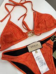 Kitlife Gucci Metal Logo-embellished Printed Bikini Orange  - 2