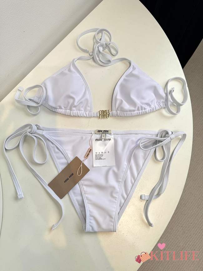 Kitlife Miu Miu Strappy Swimsuit White - 1