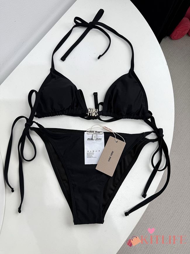 Kitlife Miu Miu Strappy Swimsuit Black - 1