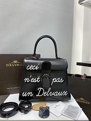 Kitlife Delvaux Humour MM Brillant Satchel in Black 28cm - 1