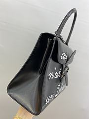 Kitlife Delvaux Humour MM Brillant Satchel in Black 28cm - 5