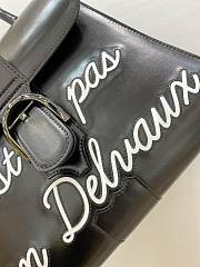 Kitlife Delvaux Humour MM Brillant Satchel in Black 28cm - 2