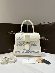Kitlife Delvaux Humour MM Brillant Satchel in White 28cm - 1