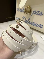 Kitlife Delvaux Humour MM Brillant Satchel in White 28cm - 6