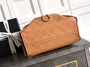 Kitlife Chanel 25C Drawstring Bucket Hobo Bag Brown Grained Leather 30×26×14cm - 4