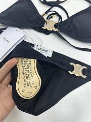 Kitlife Celine Arc de Triomphe Metal Logo Swimsuit Black - 6