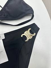 Kitlife Celine Arc de Triomphe Metal Logo Swimsuit Black - 5