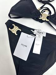 Kitlife Celine Arc de Triomphe Metal Logo Swimsuit Black - 3