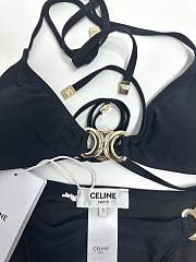 Kitlife Celine Arc de Triomphe Metal Logo Swimsuit Black - 4