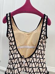 Kitlife Valentino Printed One-piece Swimsuit Beige & Black - 6