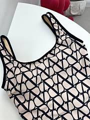 Kitlife Valentino Printed One-piece Swimsuit Beige & Black - 5