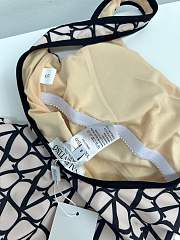 Kitlife Valentino Printed One-piece Swimsuit Beige & Black - 4