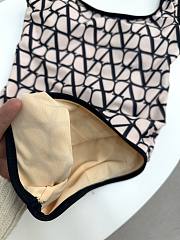 Kitlife Valentino Printed One-piece Swimsuit Beige & Black - 3