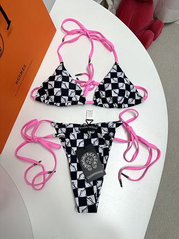 Kitlife Chrome Hearts Swimsuit Black & Pink