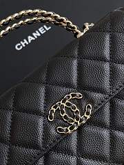 Kitlife Chanel 25S Kelly Top Handle Bag Black 10x18x4.5cm - 5