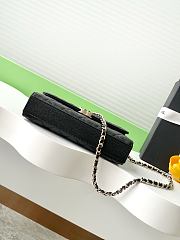 Kitlife Chanel 25S Kelly Top Handle Bag Black 10x18x4.5cm - 2
