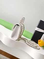 Kitlife Chanel 25S Kelly Top Handle Bag White 10x18x4.5cm - 5