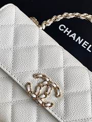 Kitlife Chanel 25S Kelly Top Handle Bag White 10x18x4.5cm - 4