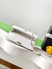 Kitlife Chanel 25S Kelly Top Handle Bag White 10x18x4.5cm - 2