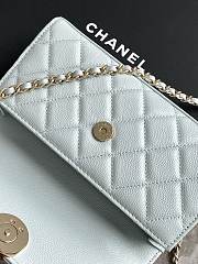 Kitlife Chanel 25S Kelly Top Handle Bag Light Blue 10x18x4.5cm - 6