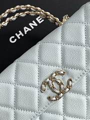 Kitlife Chanel 25S Kelly Top Handle Bag Light Blue 10x18x4.5cm - 5