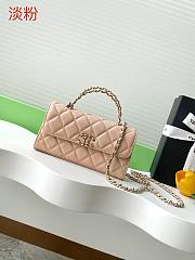 Kitlife Chanel 25S Kelly Top Handle Bag Light Pink 10x18x4.5cm - 1