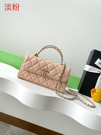 Kitlife Chanel 25S Kelly Top Handle Bag Light Pink 10x18x4.5cm