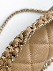Kitlife Chanel 25S Kelly Top Handle Bag Beige 10x18x4.5cm - 2