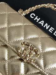 Kitlife Chanel 25S Kelly Top Handle Bag Gold 10x18x4.5cm - 6