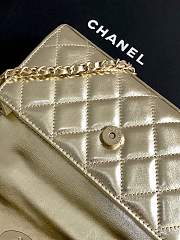 Kitlife Chanel 25S Kelly Top Handle Bag Gold 10x18x4.5cm - 5