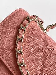 Kitlife Chanel 25S Kelly Top Handle Bag Pink 10x18x4.5cm - 4