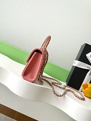 Kitlife Chanel 25S Kelly Top Handle Bag Pink 10x18x4.5cm - 2