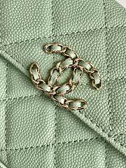 Kitlife Chanel 25S Kelly Top Handle Bag Light Green 10x18x4.5cm - 4