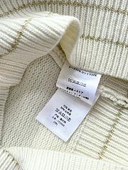 Kitlife Dior Short-Sleeved Sweater Dark White & Gold Ecru Wool and Cashmere Knit - 4