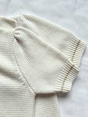 Kitlife Dior Short-Sleeved Sweater Dark White & Gold Ecru Wool and Cashmere Knit - 3