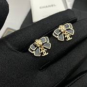 Kitlife Chanel Bow Camellia Double C Pendant Earrings  - 5